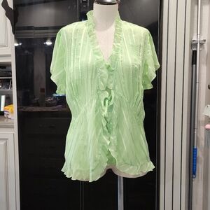 Notations Lime Sheer Top With Cami